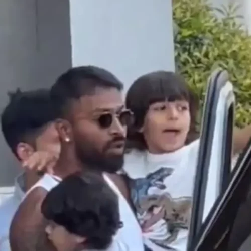 Hardik Pandya Meets his Son for the First time After Divorce , Video Goes Viral